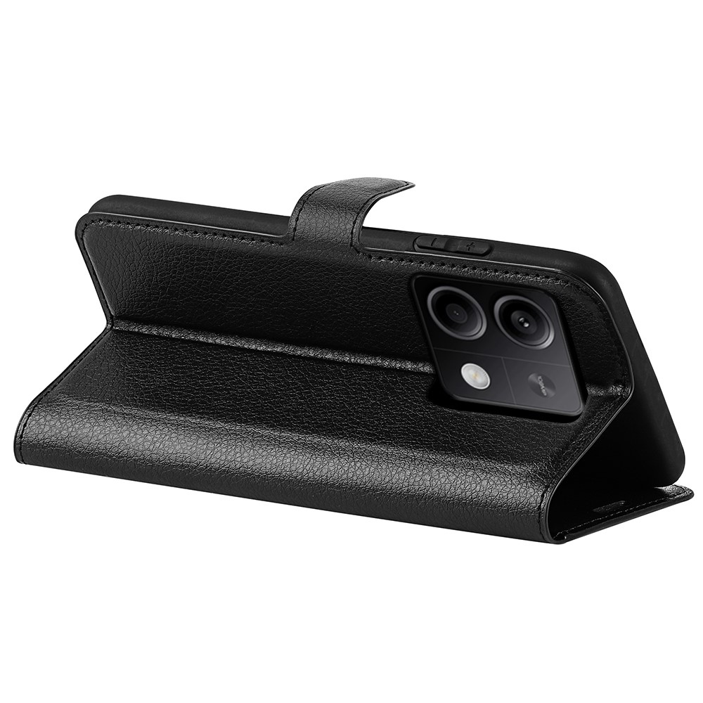 Litchi knížkové pouzdro na Xiaomi Redmi Note 13 5G - černé