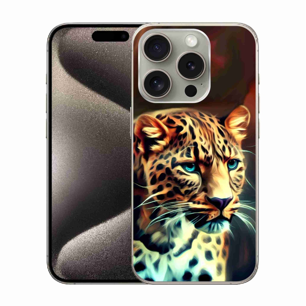 Gelový kryt mmCase na iPhone 15 Pro - leopard