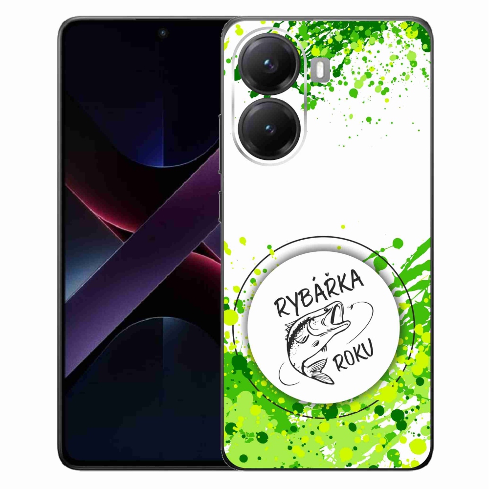 Gelový kryt mmCase na Xiaomi Poco X7 Pro 5G - rybářka roku bílé pozadí