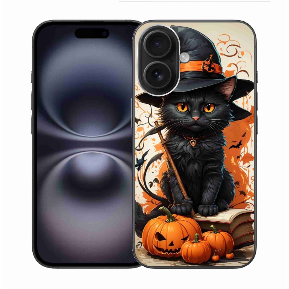 Gelový kryt mmCase na iPhone 16 - kocour čaroděj