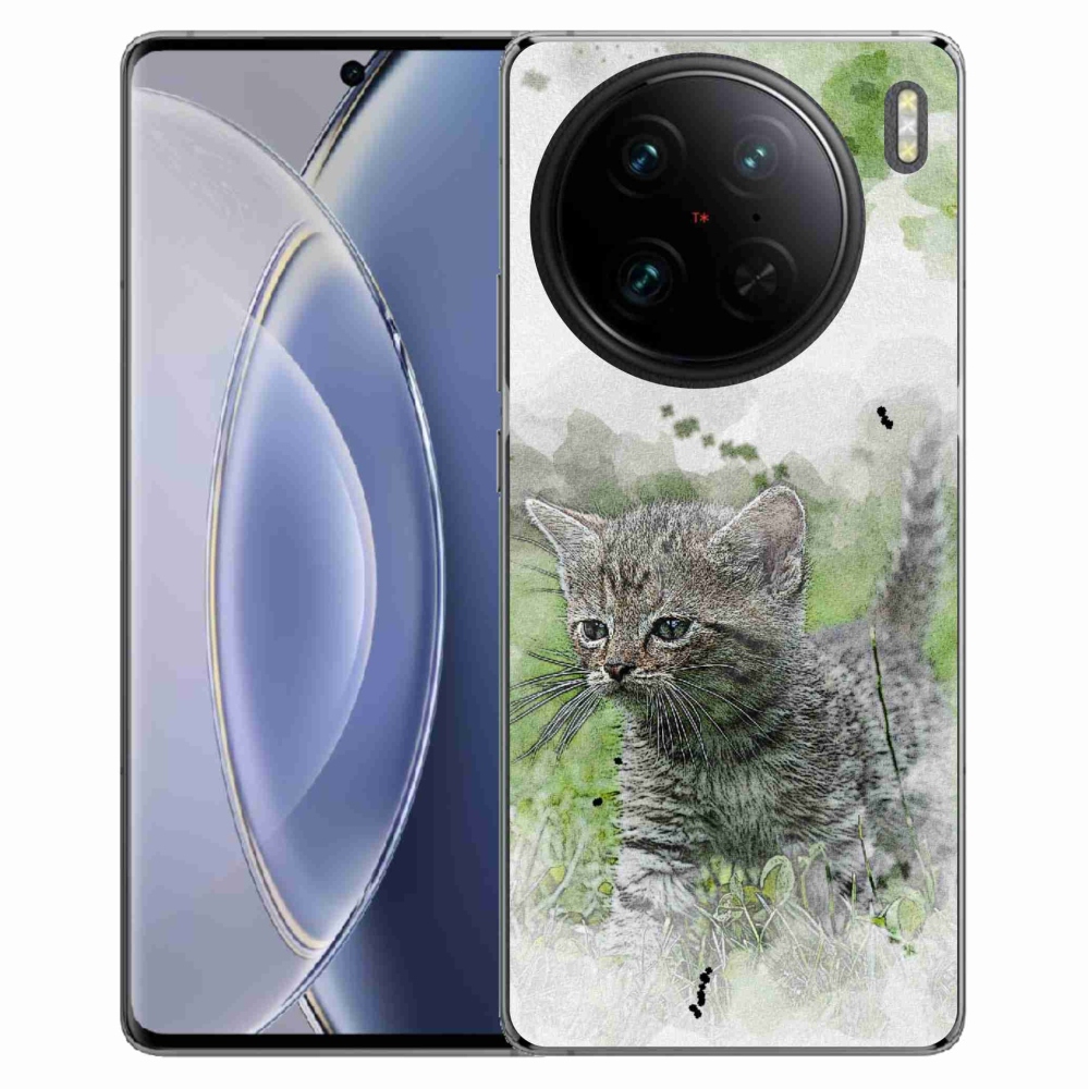 Gelový kryt mmCase na Vivo X90 Pro - roztomilé kotě 1