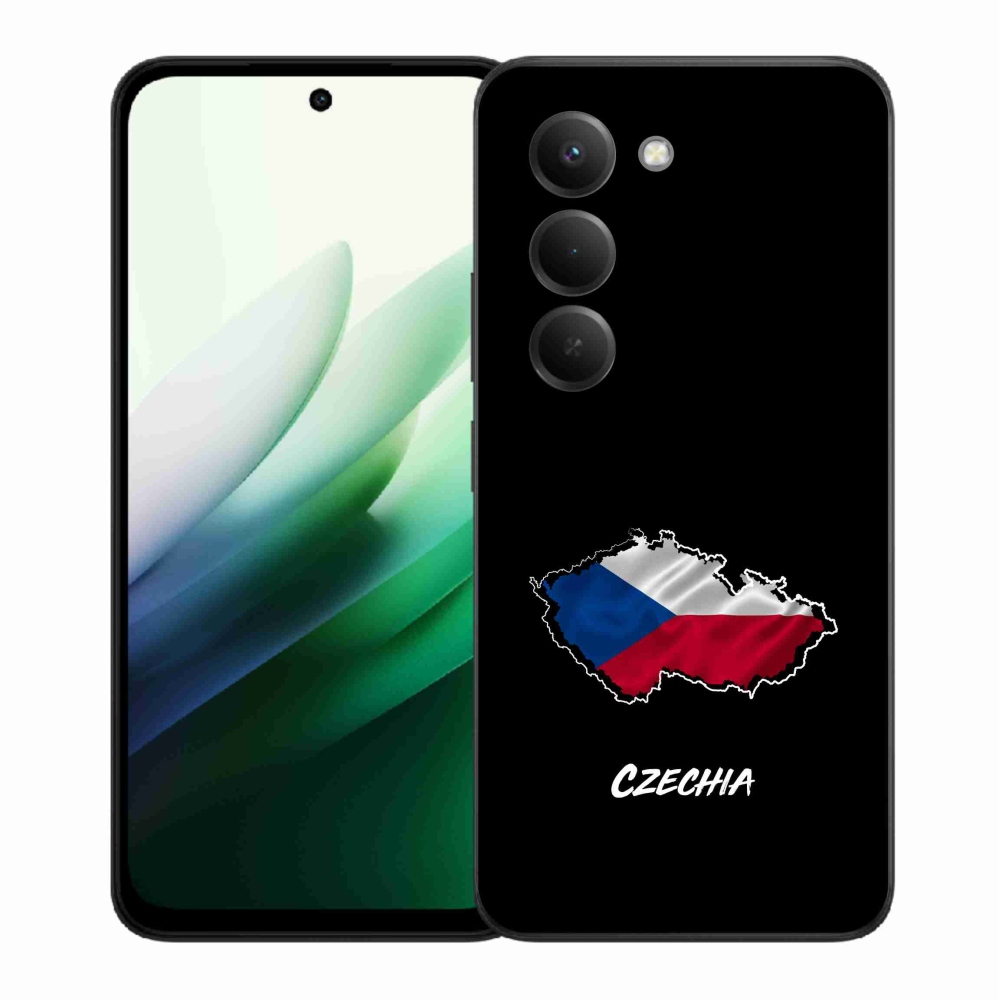 Gelový kryt mmCase na Xiaomi Redmi 15 5G (169mm) - Czechia černé pozadí