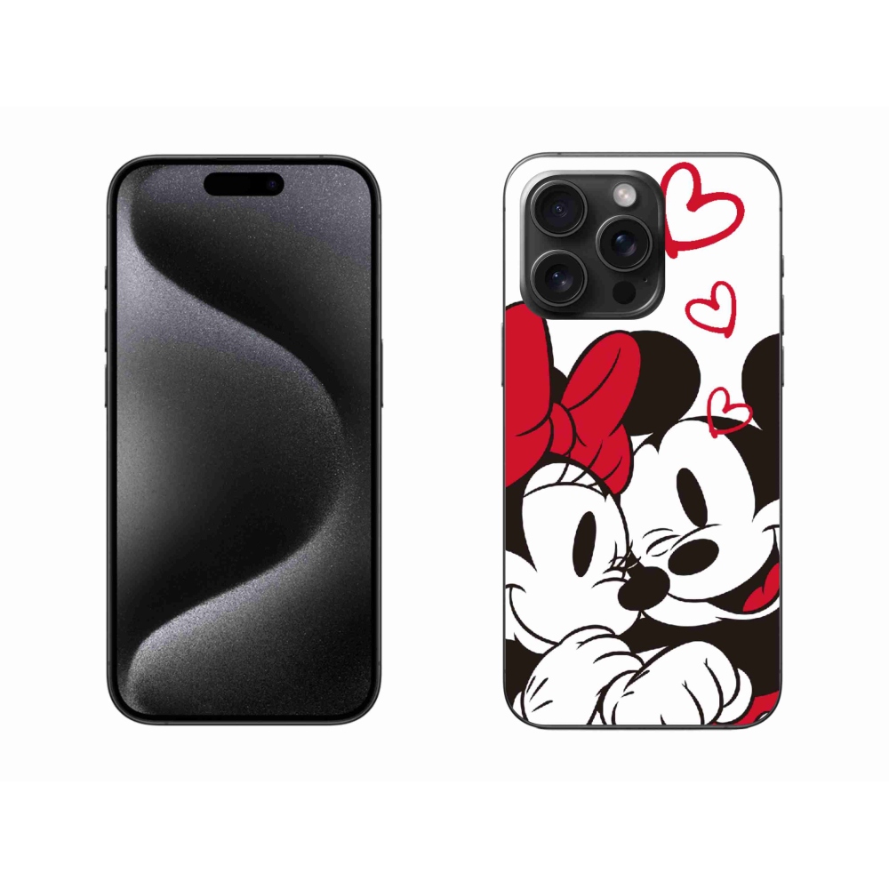 Gelový kryt mmCase na iPhone 15 Pro Max - minnie a mickey
