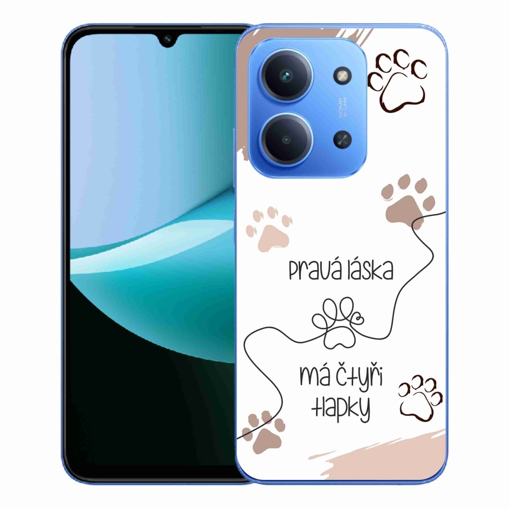 Gelový kryt mmCase na Xiaomi Redmi 15C 4G/5G (173mm) - psí motiv 1 bílé pozadí