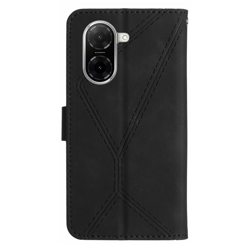 Linesy knížkové pouzdro na Xiaomi Redmi A5 (171.7x77.8x8.3mm) - černé