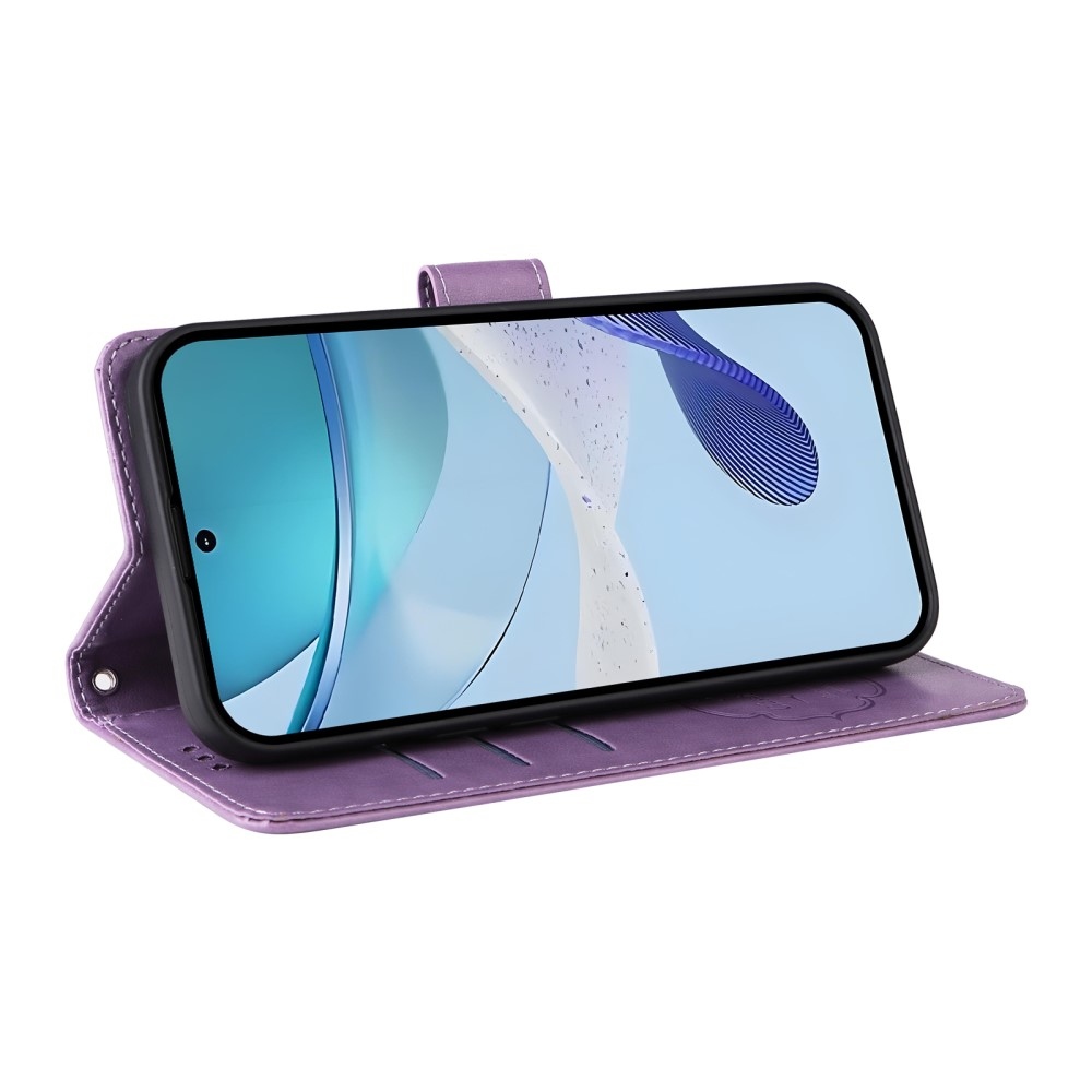 Flowery knížkové pouzdro na Realme 14x 5G/Realme C75 - fialové