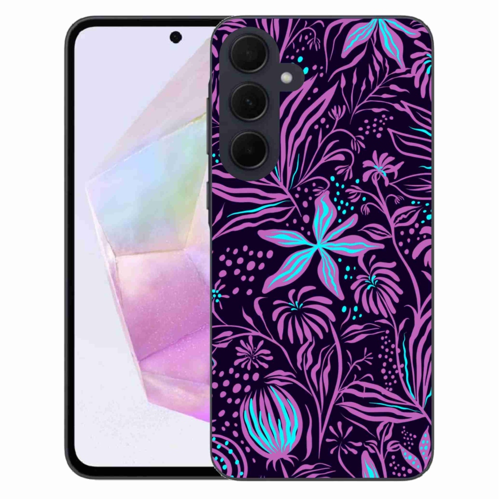 Gelový kryt mmCase na Samsung Galaxy A35 5G - květiny 2