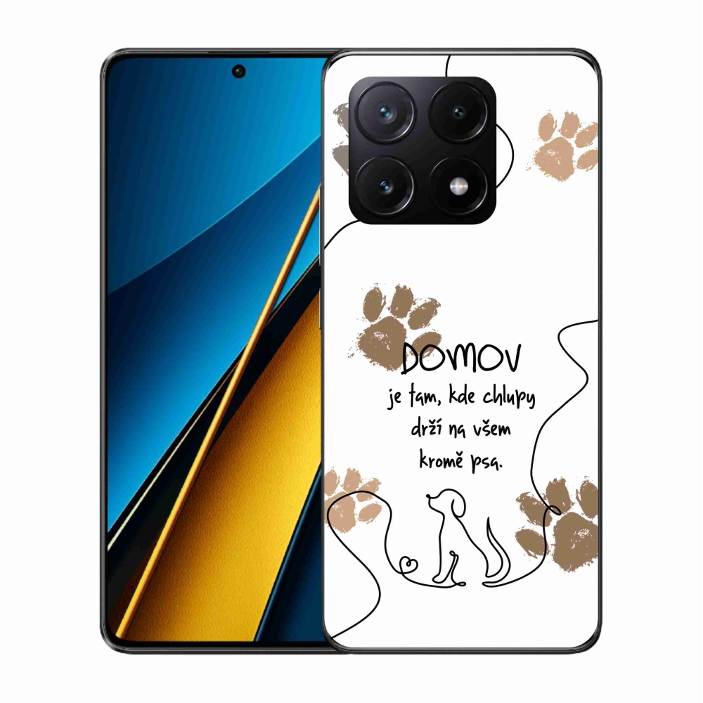 Gelový kryt mmCase na Xiaomi Poco X6 Pro 5G - psí motiv bílé pozadí