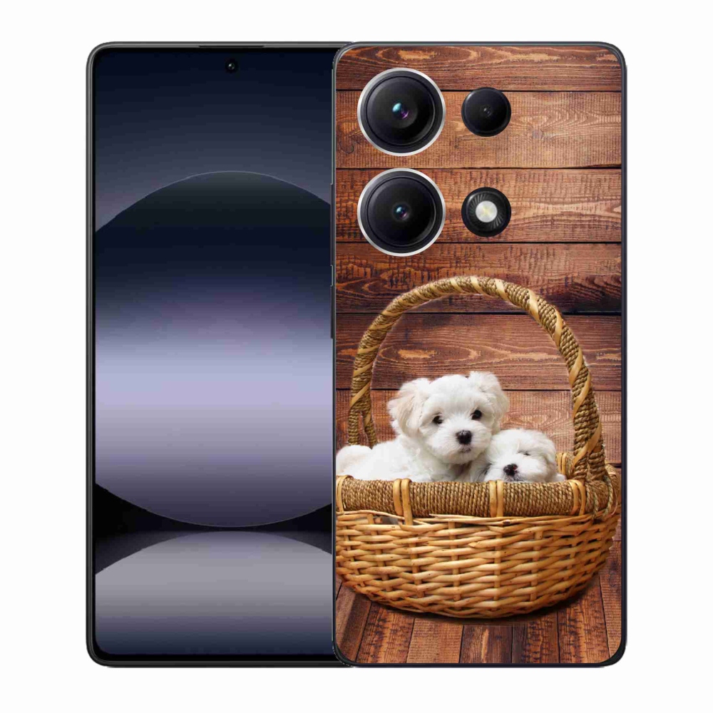 Gelový kryt mmCase na Xiaomi Redmi Note 14S - štěňátka