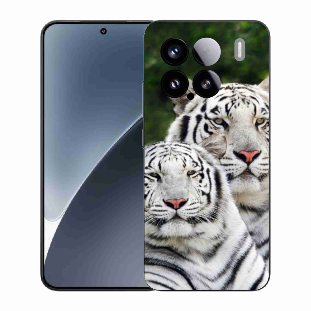 Gelový kryt mmCase na Xiaomi 15 - bílí tygři