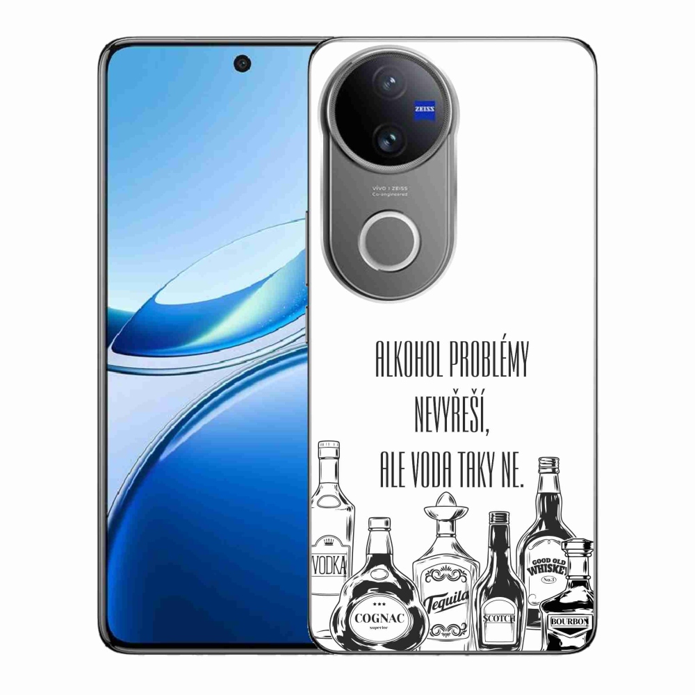 Gelový kryt mmCase na Vivo V50 5G - vtipný text bílé pozadí