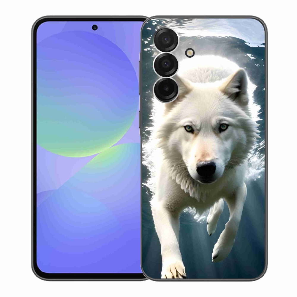 Gelový kryt mmCase na Samsung Galaxy A36 5G - bílý vlk