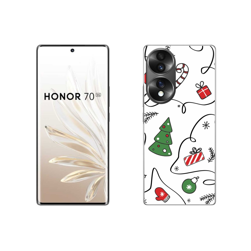 Gelový kryt mmCase na Honor 70 - vánoční motivy