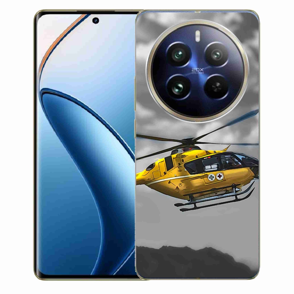 Gelový kryt mmCase na Realme 12 Pro 5G/12 Pro+ 5G - žlutá helikoptéra