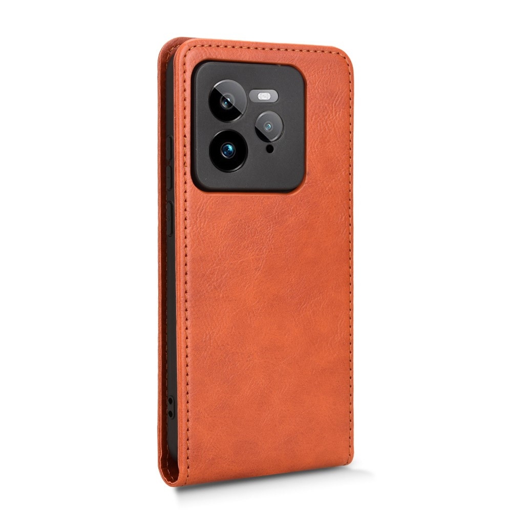 Vert flipové pouzdro na Realme GT 7 Pro 5G - oranžové