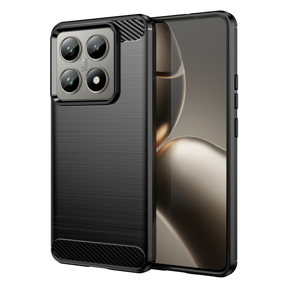 Carbon odolný gelový obal na Xiaomi 14T/14T Pro - černý