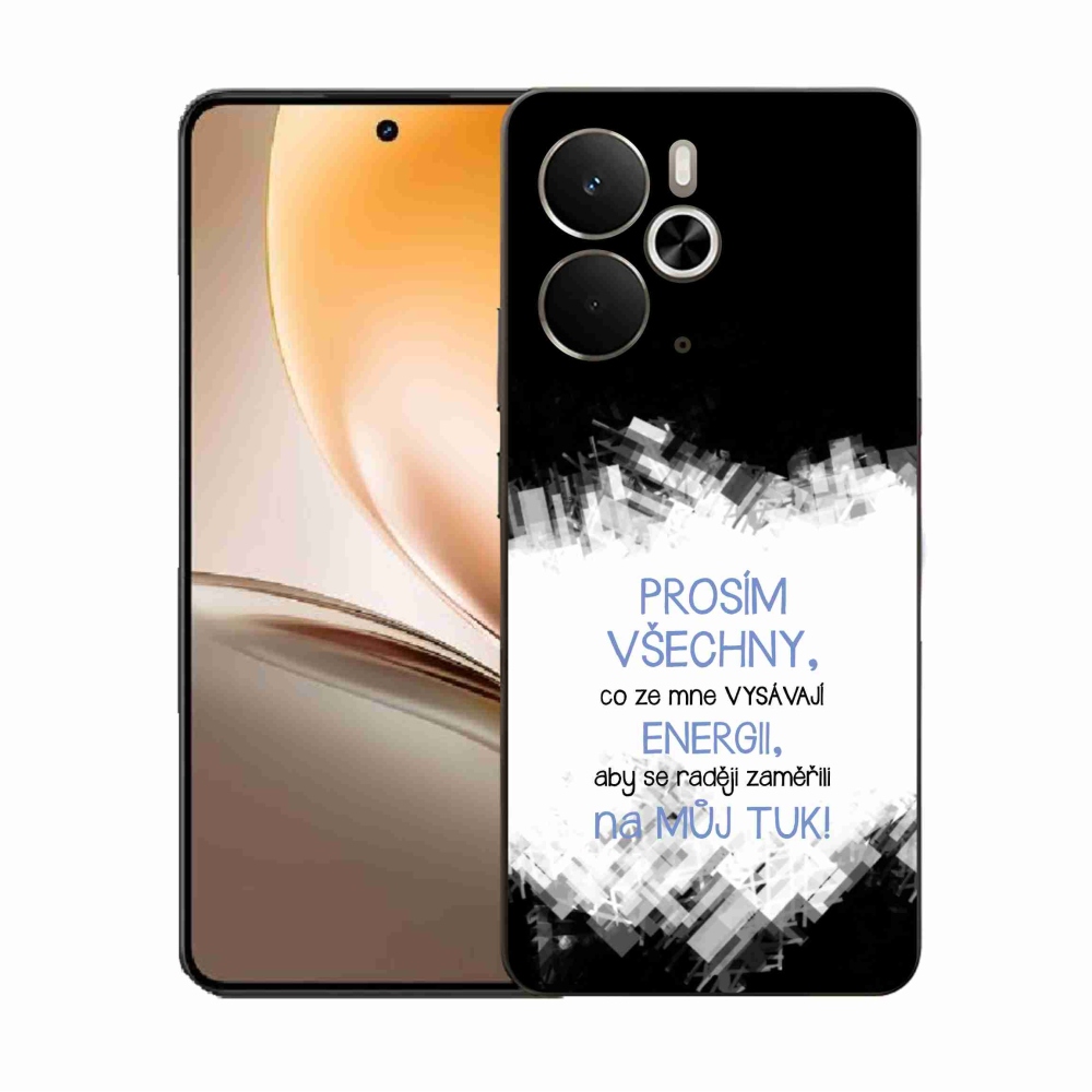 Gelový kryt mmCase na Realme 14 5G - vtipný text 1 modrý