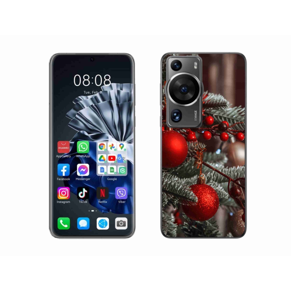 Gelový kryt mmCase na Huawei P60 Pro - vánoční ozdoby 2