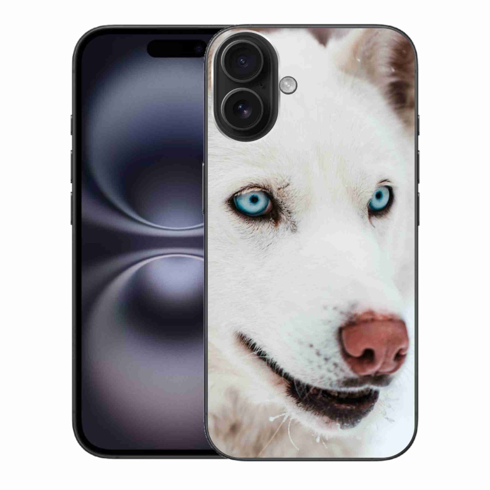 Gelový obal mmCase na iPhone 16 Plus - psí pohled