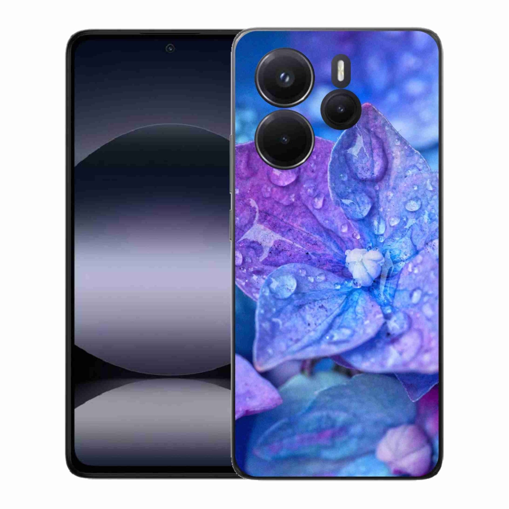 Gelový kryt mmCase na Xiaomi Redmi Note 14 - fialový květ