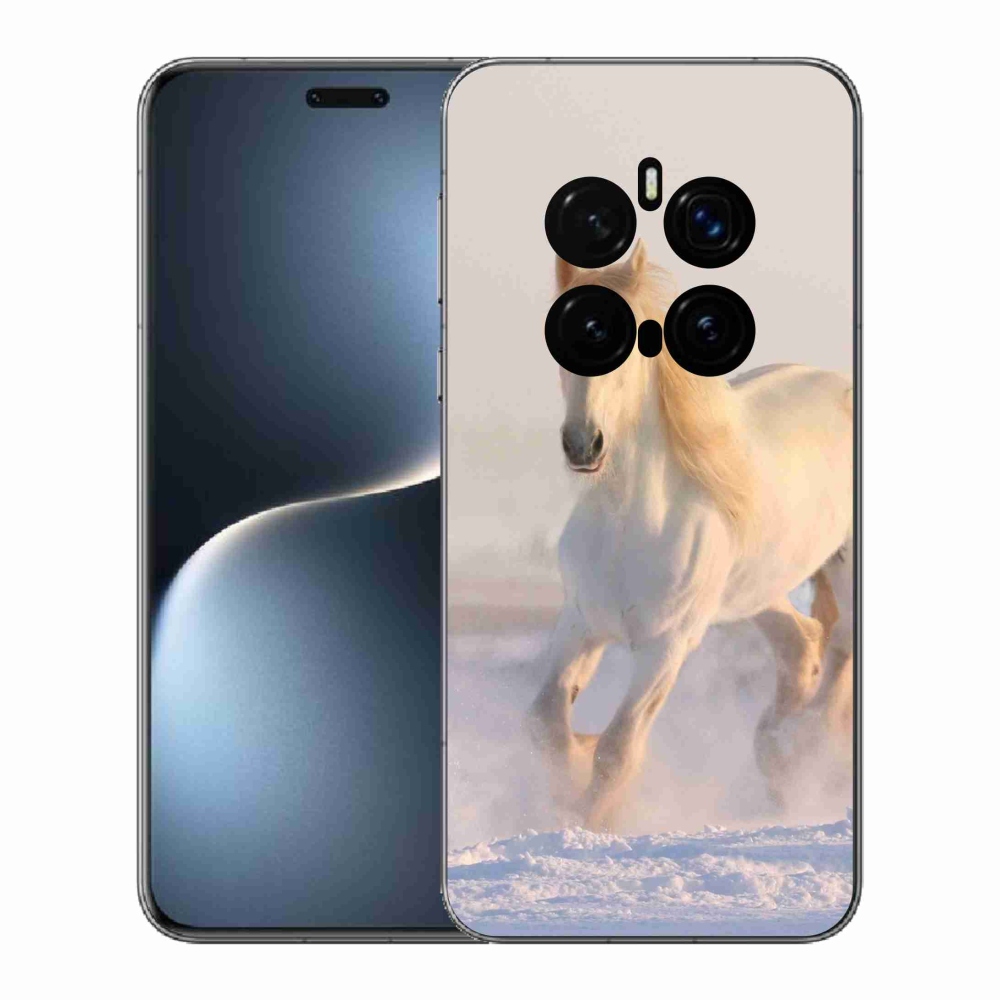 Gelový kryt mmCase na Honor Magic 7 Pro 5G - kůň ve sněhu