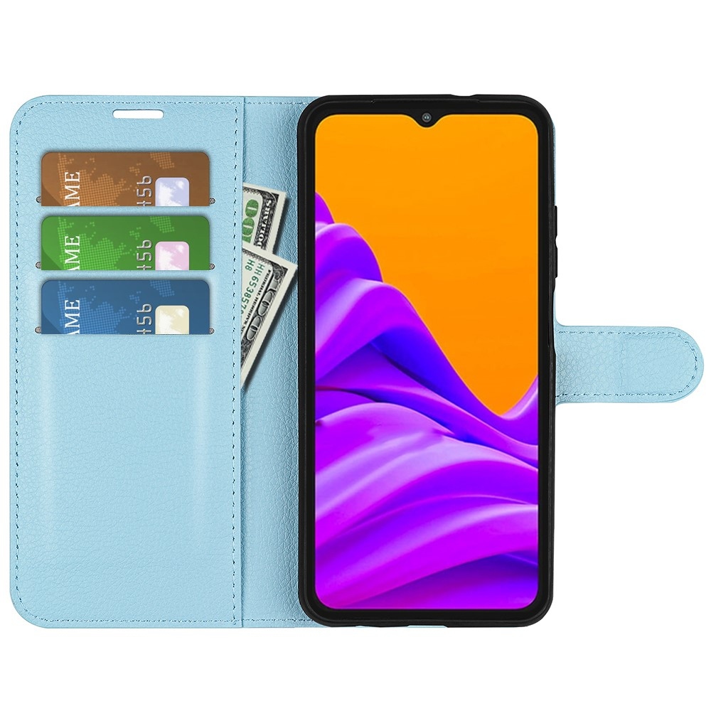 Litchi knížkové pouzdro na Samsung Galaxy Xcover 7 Pro - modré