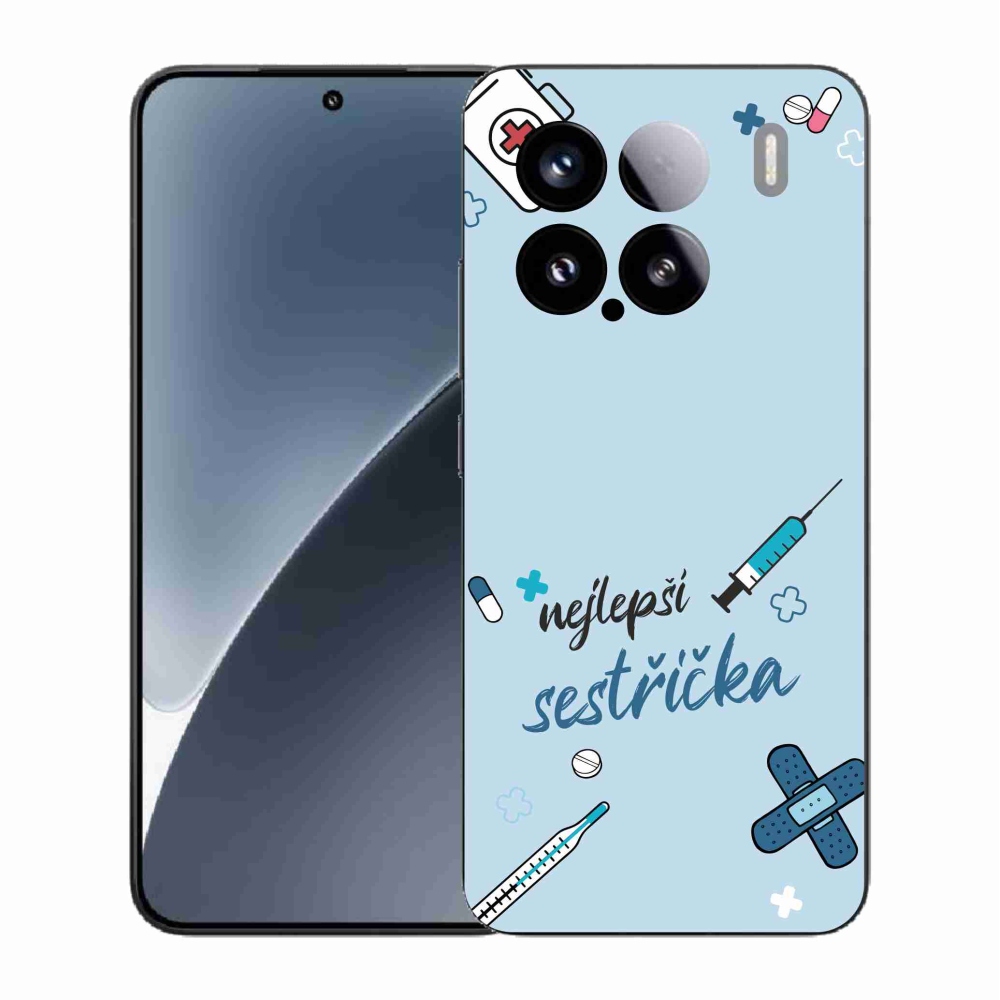Gelový kryt mmCase na Xiaomi 15 - nejlepší sestřička modré pozadí