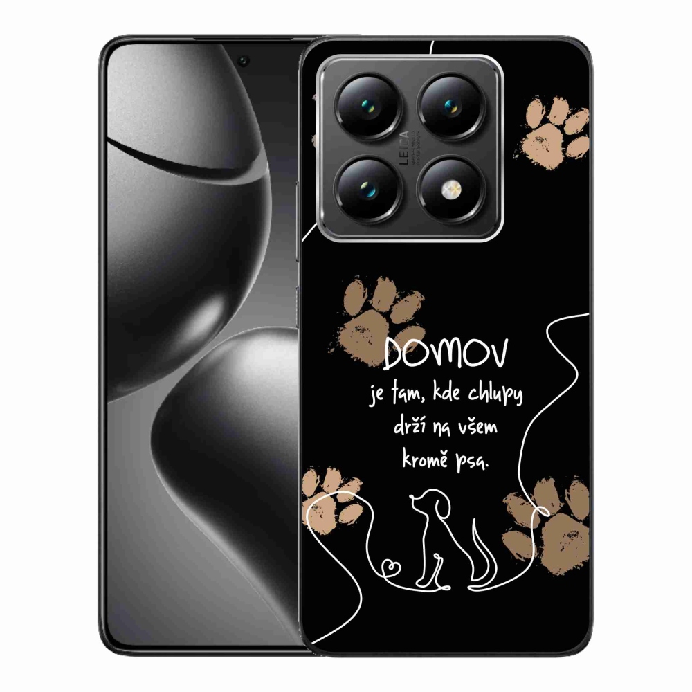 Gelový kryt mmCase na Xiaomi 14T - psí motiv černé pozadí
