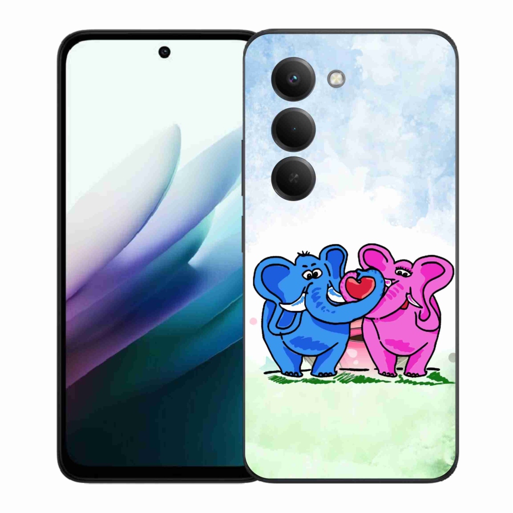 Gelový kryt mmCase na Xiaomi Redmi 15 4G/5G (171mm) - zamilovaní sloni