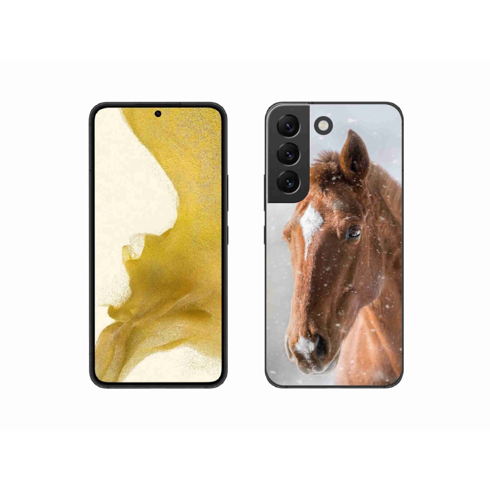 Gelový kryt mmCase na Samsung Galaxy S22 5G - hnědý kůň 2