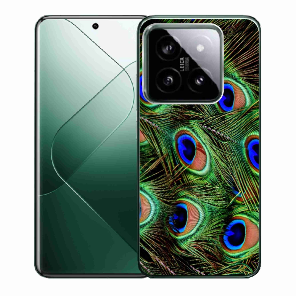 Gelový kryt mmCase na Xiaomi 14 - paví peří