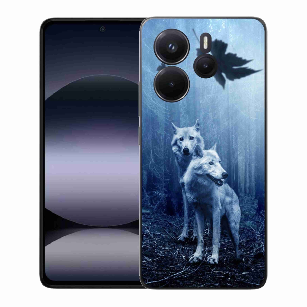 Gelový kryt mmCase na Xiaomi Redmi Note 14 - vlci v lese