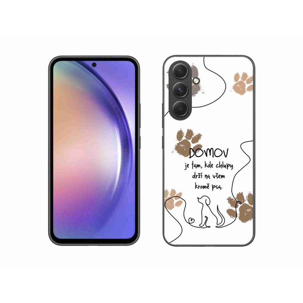 Gelový kryt mmCase na Samsung Galaxy A54 5G - psí motiv bílé pozadí