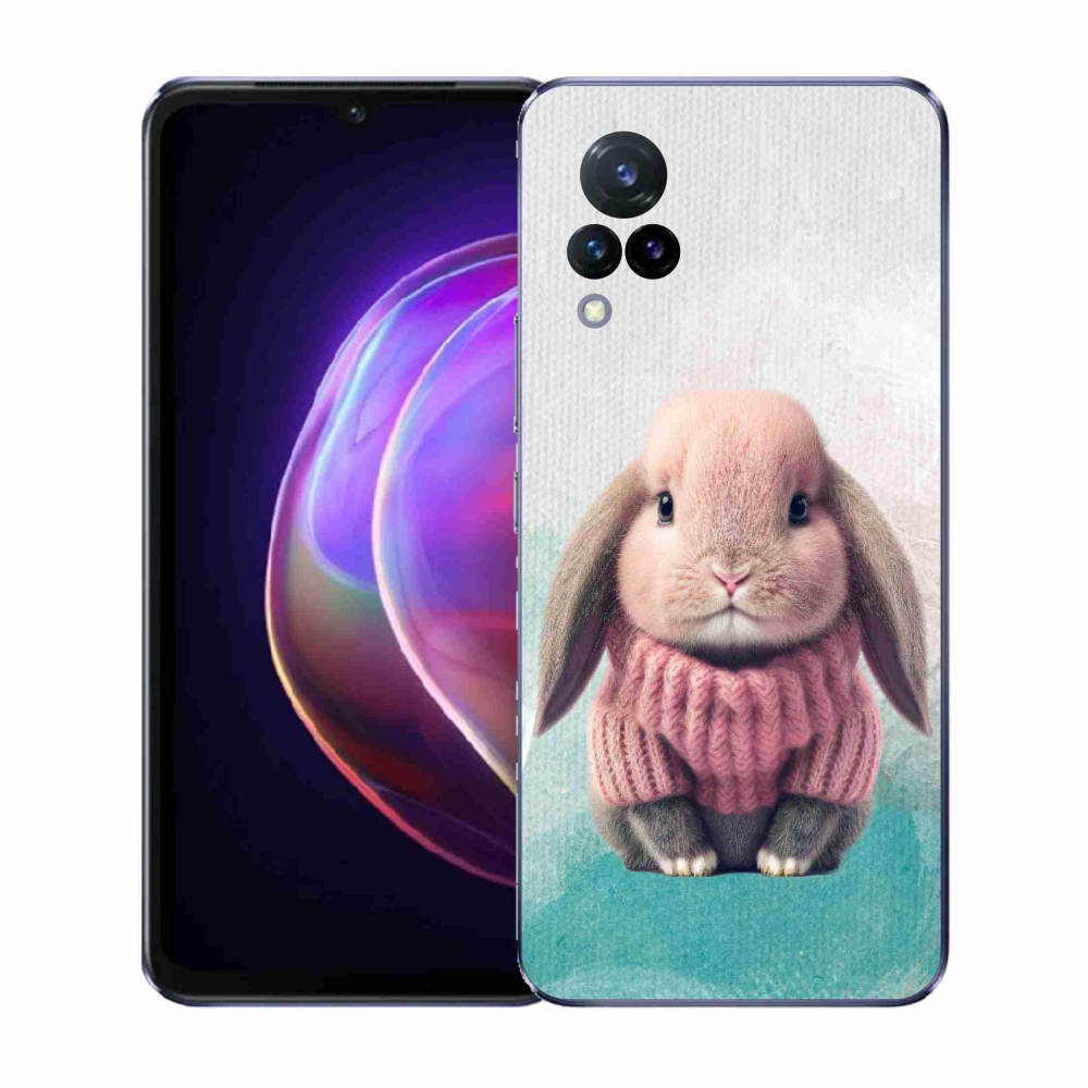 Gelový kryt mmCase na Vivo V21 4G/5G - králíček ve svetru