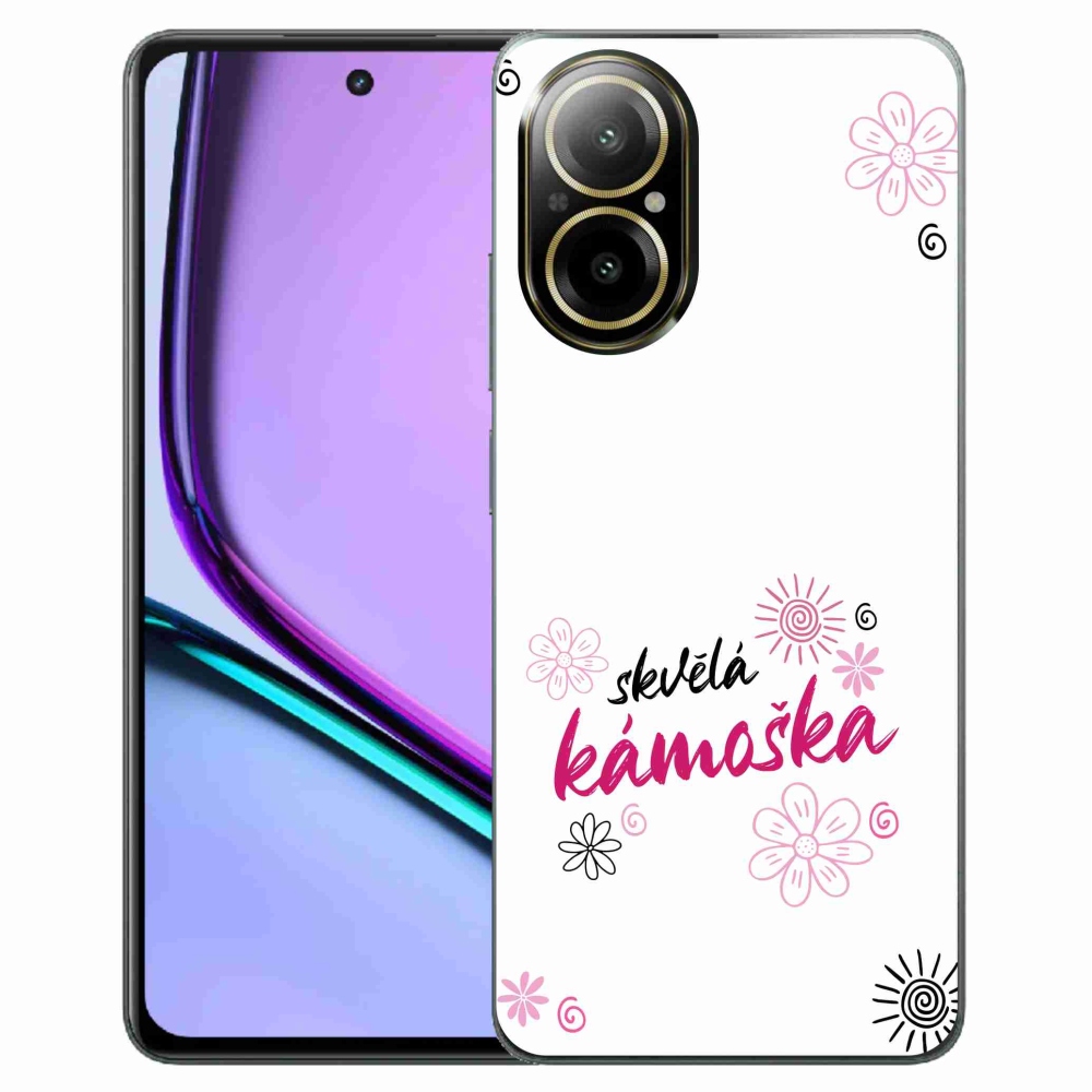 Gelový kryt mmCase na Realme C67 - skvělá kámoška bílé pozadí