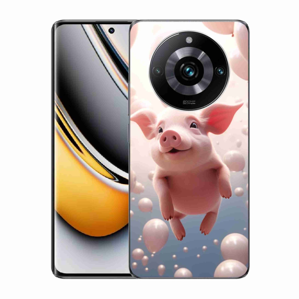 Gelový kryt mmCase na Realme 11 Pro/11 Pro+ - prasátko s balónky