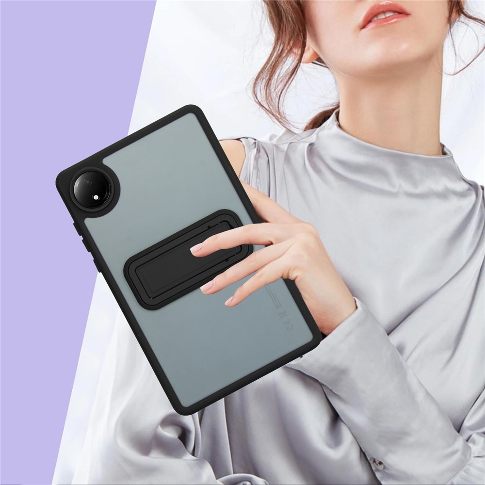 Skiny gelový obal s pevnými zády a výklopným stojánkem na Xiaomi Redmi Pad SE 8.7 - černý