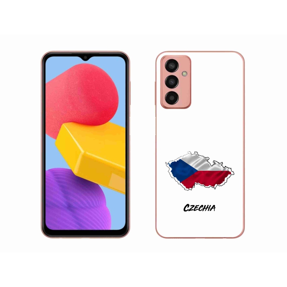 Gelový kryt mmCase na Samsung Galaxy M13 - Czechia bílé pozadí