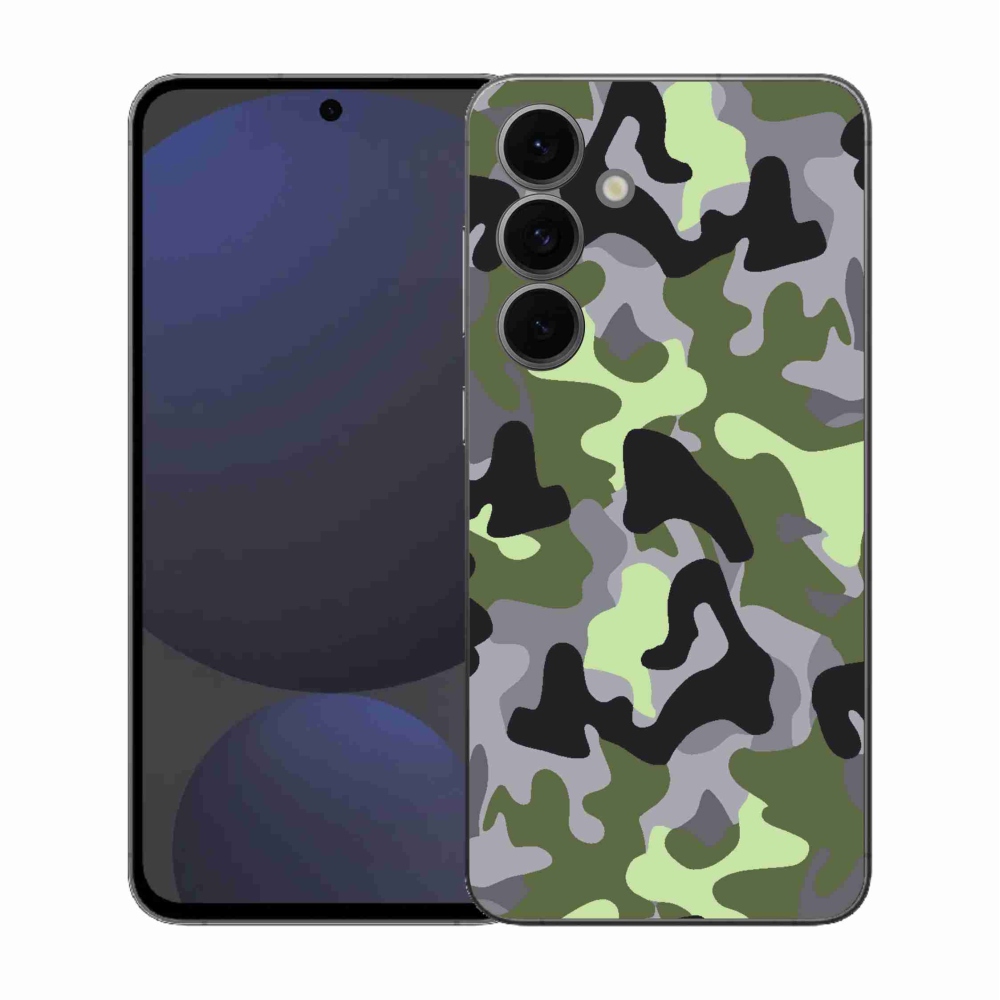 Gelový kryt mmCase na Samsung Galaxy S25 FE - maskáčový vzor 7