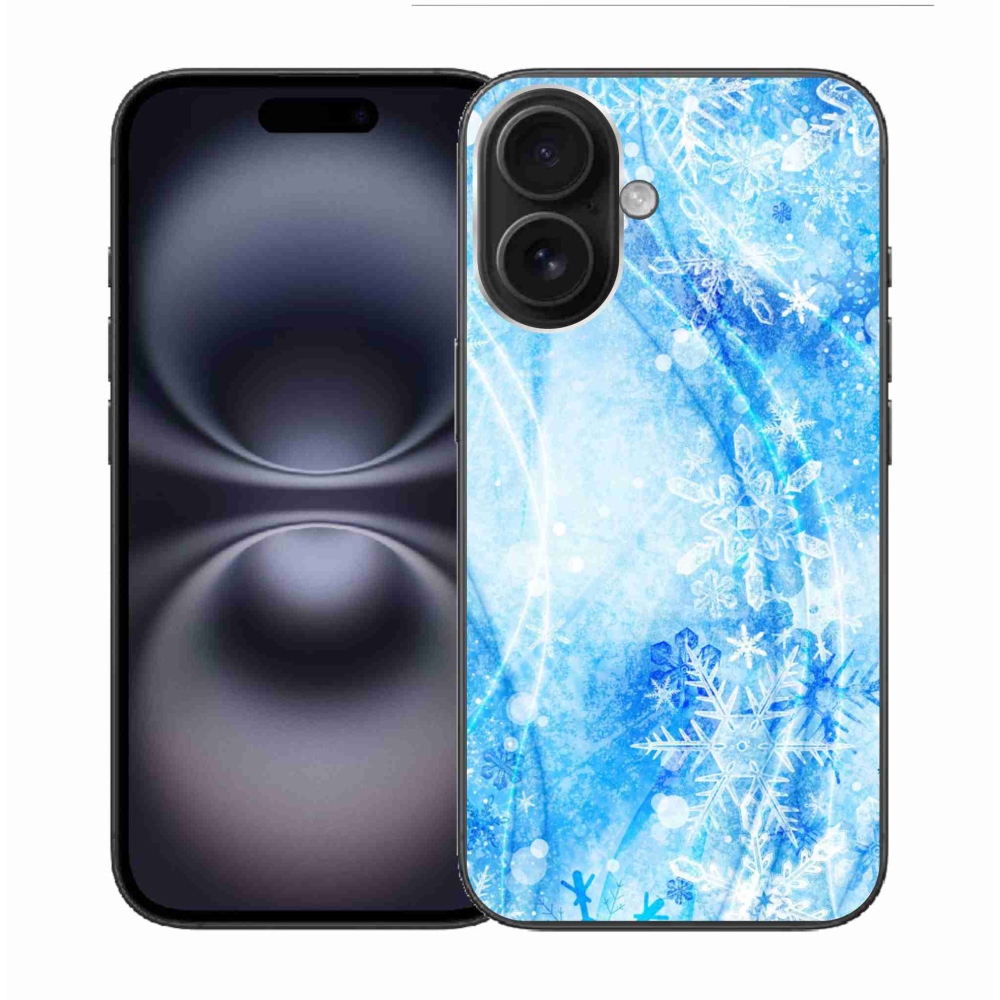 Gelový kryt mmCase na iPhone 16 - sněhové vločky