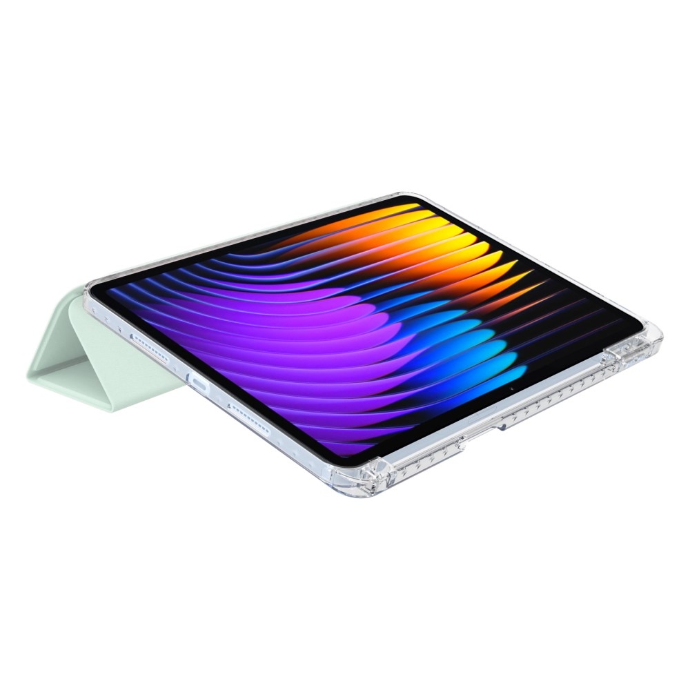 Origami chytré polohovací pouzdro na tablet Xiaomi Pad 7/7 Pro - světlezelené