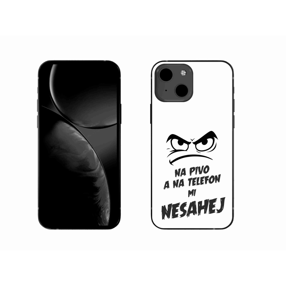Gelový kryt mmCase na iPhone 13 6.1 - pivní motiv 2 bílé pozadí