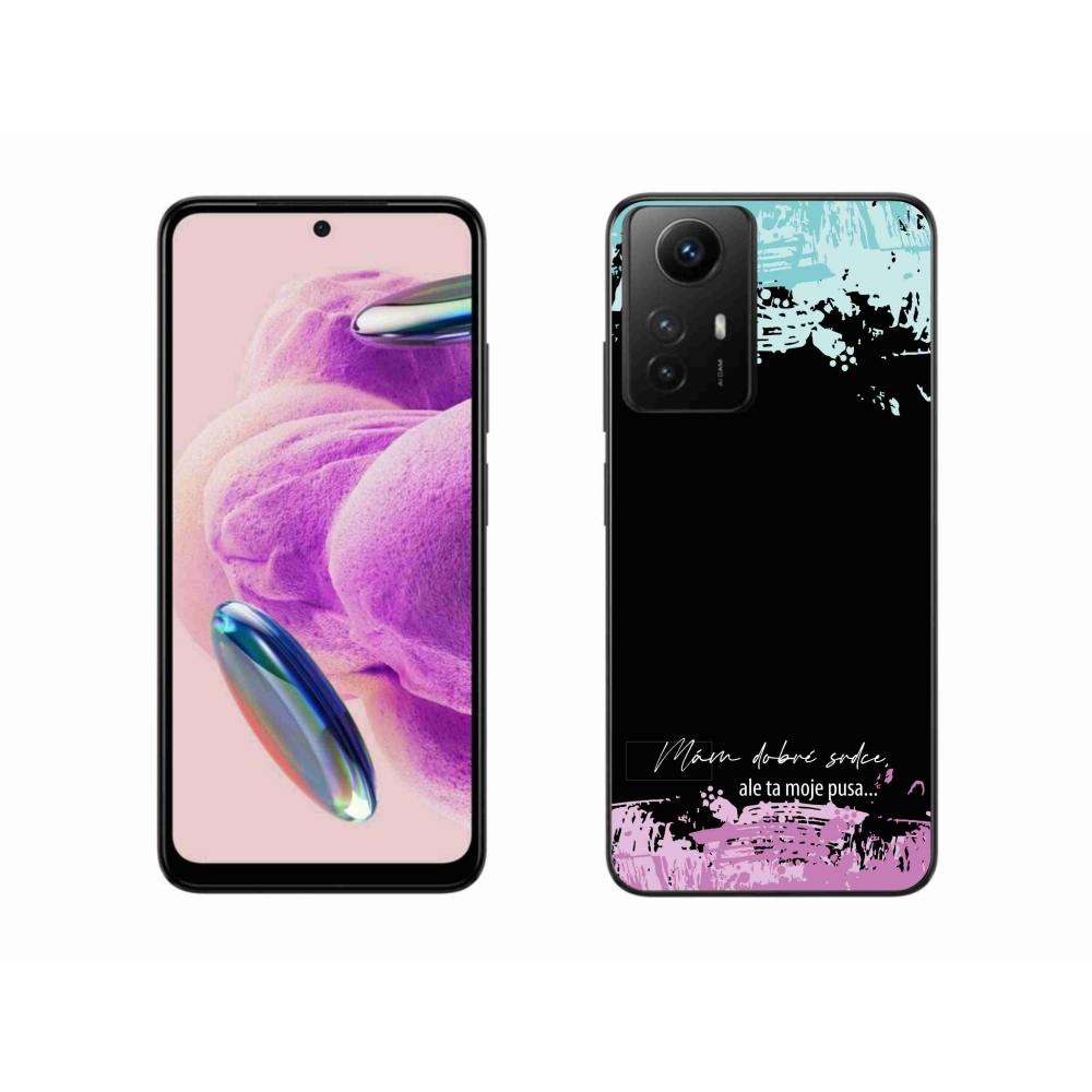 Gelový kryt mmCase na Xiaomi Redmi Note 12S - vtipný text 3 černé pozadí