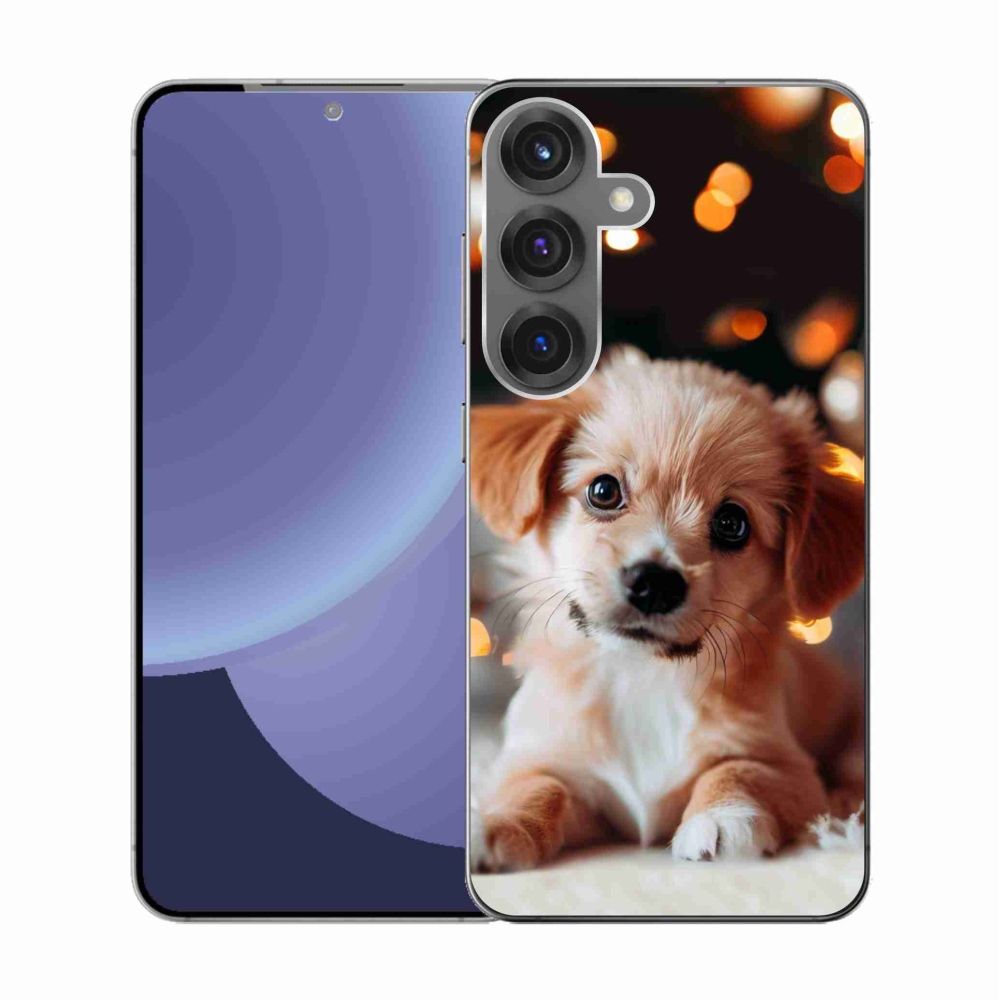 Gelový kryt mmCase na Samsung Galaxy S25 - štěňátko