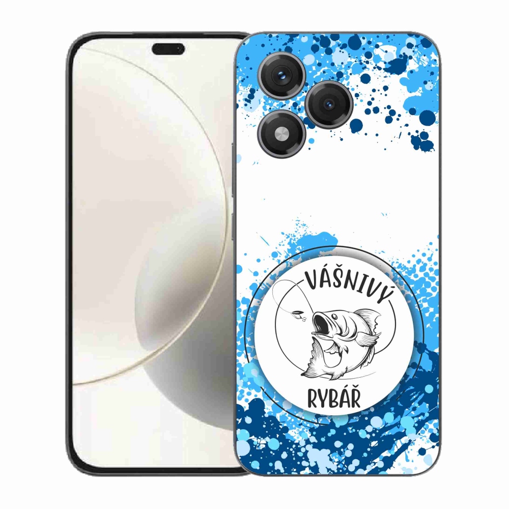 Gelový kryt mmCase na Honor 400 Lite - vášnivý rybář bílé pozadí