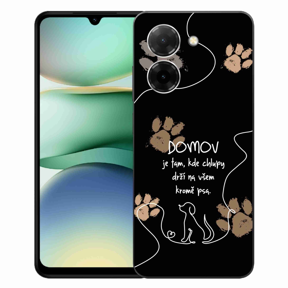 Gelový kryt mmCase na Xiaomi Redmi A5 (173.45x79.35x8.45mm) - psí motiv černé pozadí