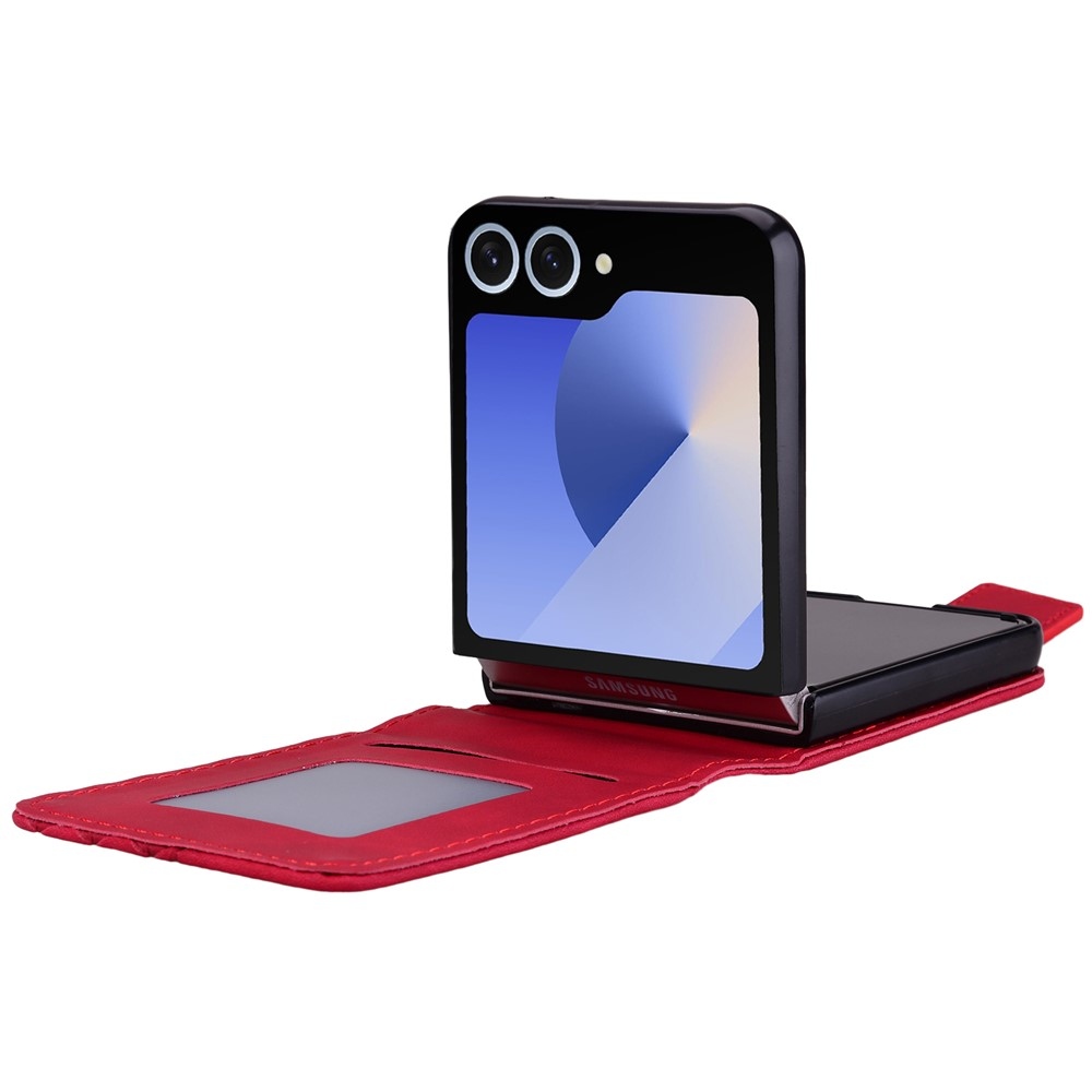 Gridy knížkové pouzdro na Samsung Galaxy Z Flip7 5G - vínové