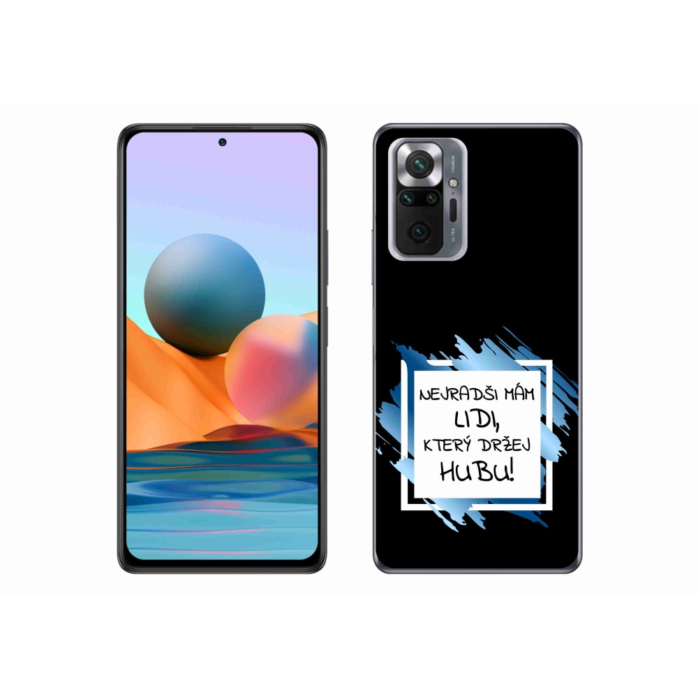 Gelový kryt mmCase na Xiaomi Redmi Note 10 Pro - vtipný text 7 bíločerné pozadí