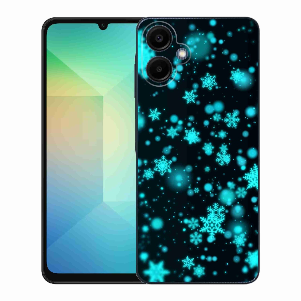 Gelový kryt mmCase na Samsung Galaxy A06 4G - sněhové vločky 1