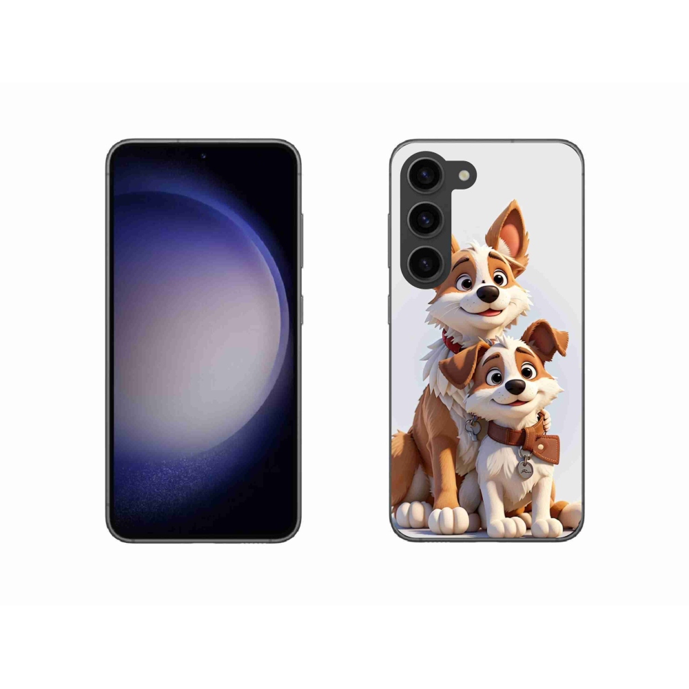 Gelový kryt mmCase na Samsung Galaxy S23 5G - kreslení psi